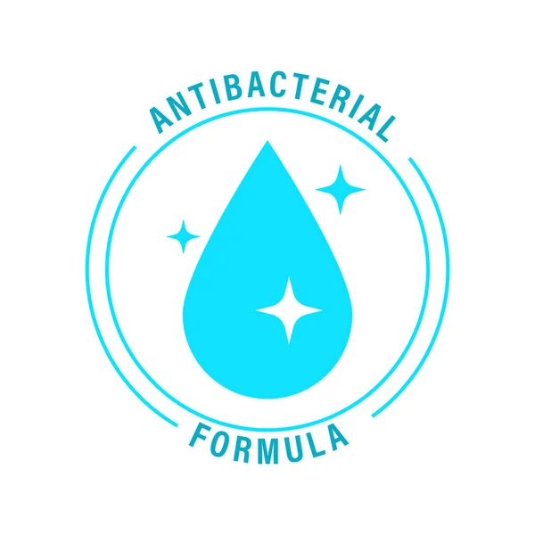 Antibakterielle Hand Gel Symbol Vektorschild Logo Antibakterielle Antiseptische Handwäsche Stockillustration