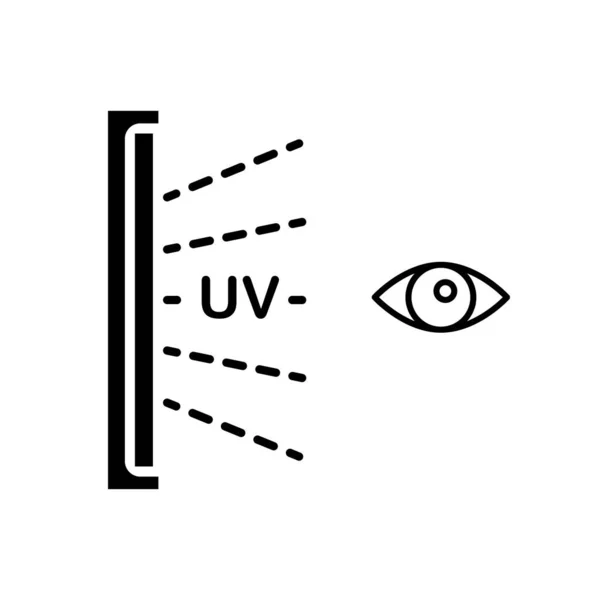 紫外线杀菌灯的轮廓 消毒灯的概略图标 — 图库矢量图片