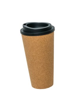 Beyaz arka planda izole edilmiş büyük bir fincan kahve. Sıcak içecekler için tabaklar.