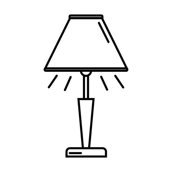 Ikona stolní lampy se stínítkem lampy izolovaným na bílém pozadí. — Stockový vektor