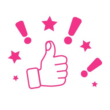 Kalkmış bir parmak, yıldızlar ve ünlem işaretleriyle bir el..