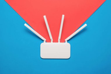 Hayali sinyal yayılma yönü olan kablosuz bir kablosuz kablosuz ağ yönlendirici. Kablosuz ağların organizasyonu.