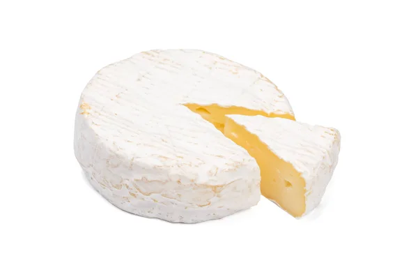 Camembert Cheese Cut Piece Isolated White Background Product Made Natural —  Fotos de Stock