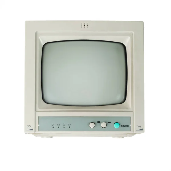 Front View Retro Monitor Isolated White Background Retro Equipment — Stock Photo, Image