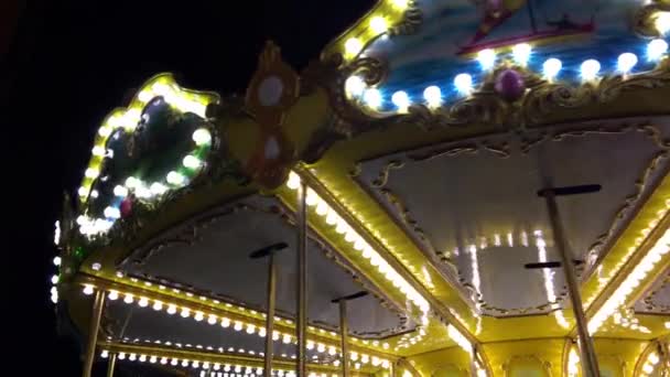 Carousel is spinning. — Stock Video