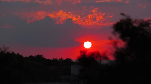 Zeitraffer des Sonnenuntergangs — Stockvideo