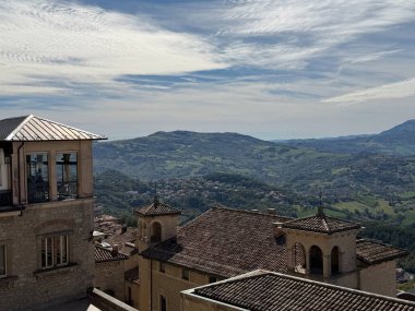 Passo delle Streghe, San Marino şehri. Yüksek kalite fotoğraf