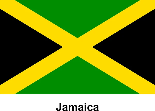 Vektorbild flagga Jamaica — Stock vektor