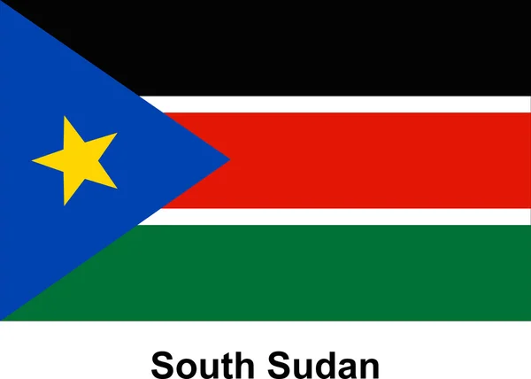 Vector image of flag South Sudan — Stock Vector