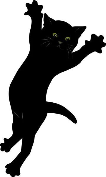 Imagen vectorial de un gato negro 22 — Vector de stock