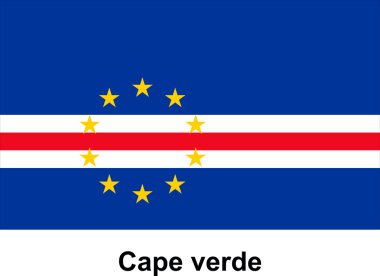 Vektör görüntü bayrağının Cape verde