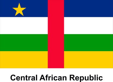 Vektör görüntü Orta Afrika Cumhuriyeti bayrağı