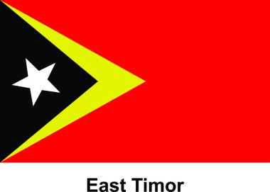 Vektör görüntü Doğu Timor bayrağı