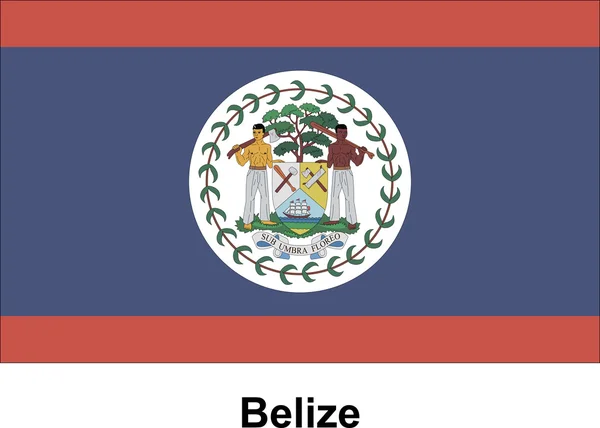 Vektör görüntü Belize bayrağı — Stok Vektör