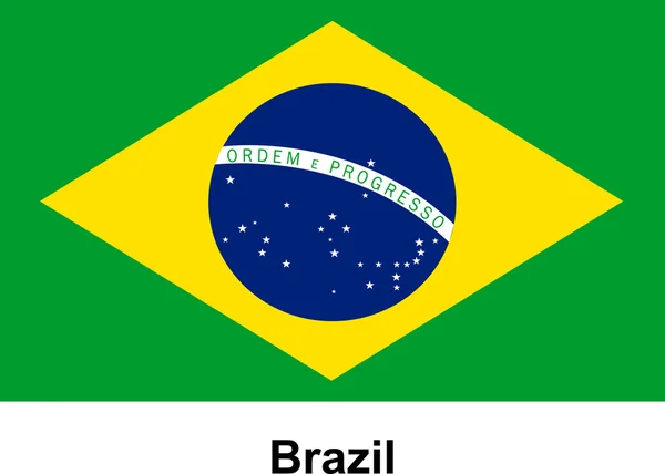 Vektorbild der brasilianischen Flagge — Stockvektor