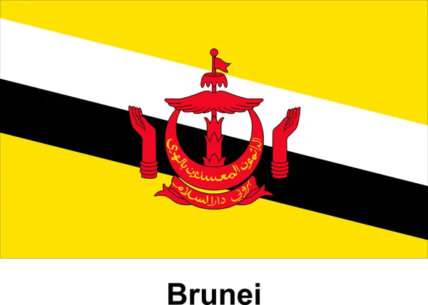 Vektör görüntü Brunei bayrağı