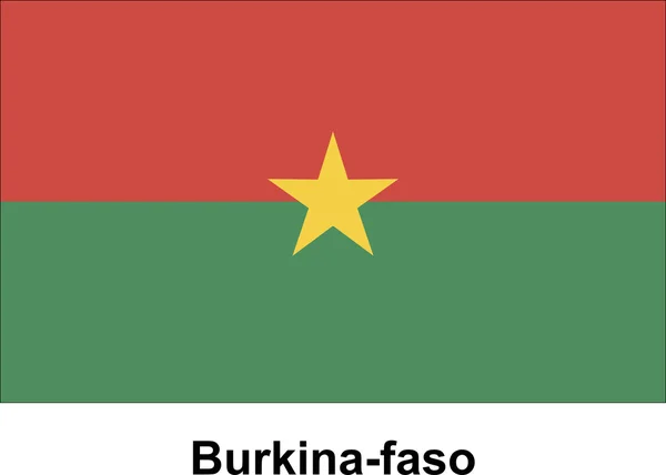 Διανυσματική εικόνα της σημαίας Μπουρκίνα Φάσο- — Διανυσματικό Αρχείο