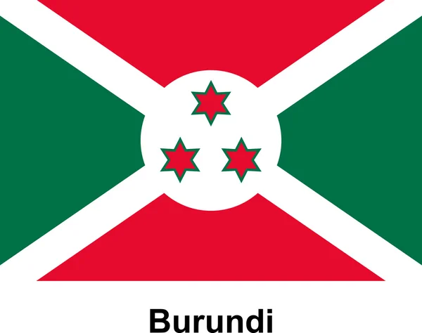 Векторное изображение флага Бурунди — стоковый вектор
