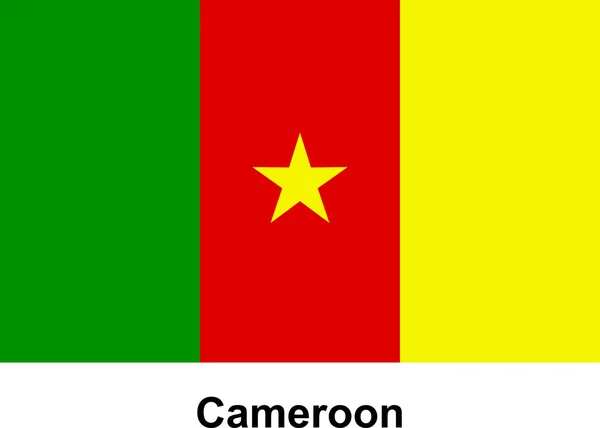 Imagen vectorial de la bandera Camerún — Vector de stock