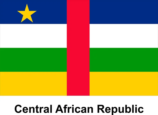 Vector afbeelding van vlag Centraal-Afrikaanse Republiek — Stockvector