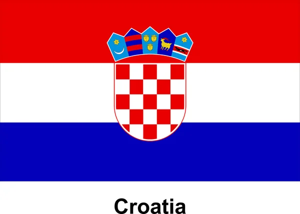 Vector image of flag Croatia — Stock Vector