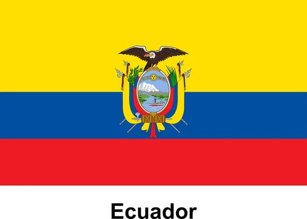 Vector afbeelding van vlag Ecuador — Stockvector