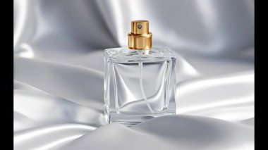 Şık Parfüm Şişe İpek Kumaş: Parlayan Altın Aksanlı Parlak Parlak Koku