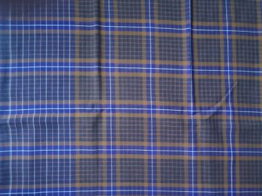 blue and brown checkered striped fabric pattern and background