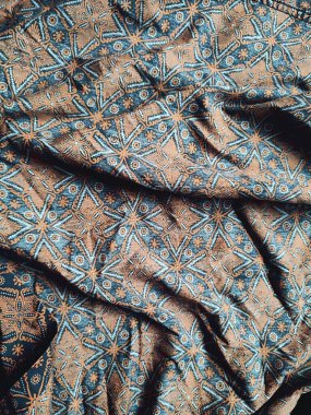 şekil, doku, kırışık geometrik batik kumaşın arka planı