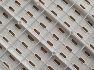 beyaz plastik delikli panel deseni ve arkaplan