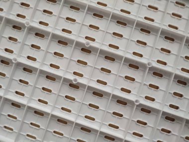 beyaz plastik delikli panel deseni ve arkaplan