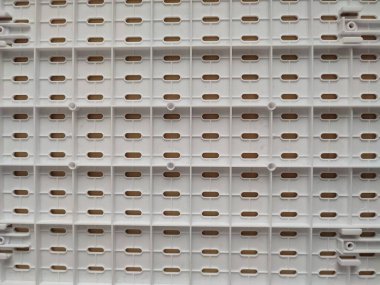 beyaz plastik delikli panel deseni ve arkaplan