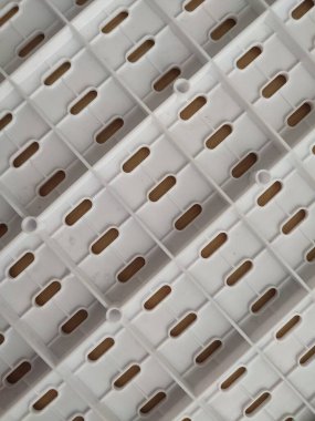 beyaz plastik delikli panel deseni ve arkaplan