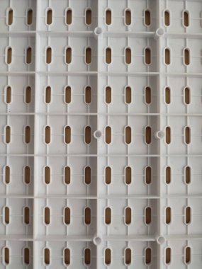 beyaz plastik delikli panel deseni ve arkaplan