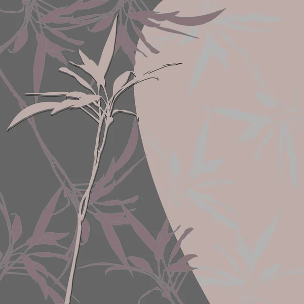 İnce dal ve yaprak çiçek şık arka plan