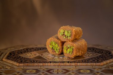Antep fıstığı ile Baqlawa tatlılar