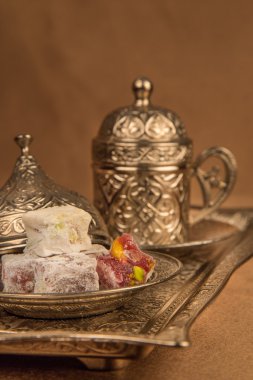 Kahve ile geleneksel Türk lokumu