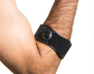 Bir adamın elini - ayrı tut moduyla bandaj dirsek