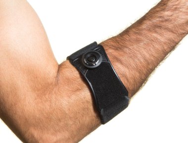 Bir adamın elini - ayrı tut moduyla bandaj dirsek