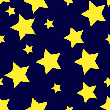 Sarı yıldız ile sorunsuz vektör desen.
