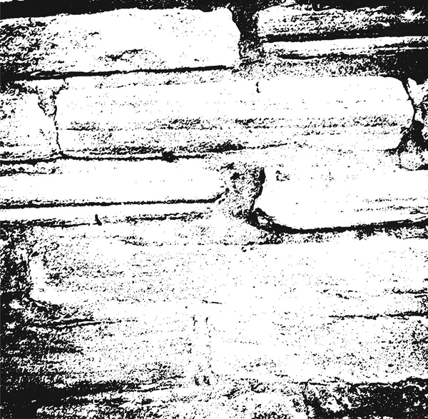 오래 된 벽돌의 고민된 오버레이 텍스처 — 스톡 벡터