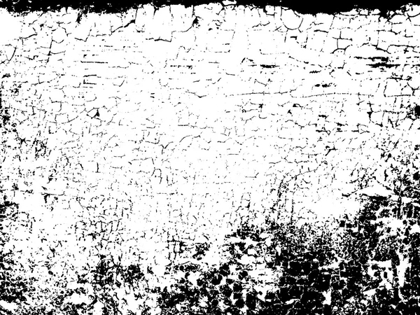 Texture de recouvrement perturbée du métal de poussière, béton écaillé fissuré — Image vectorielle