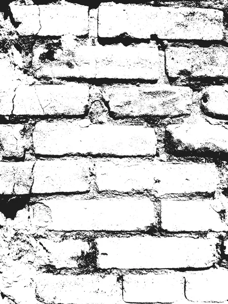 Distressed overlay texture of old brickwork — Stock Vector