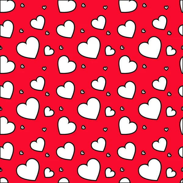 심장 이 붉은 색인 기민 한 무늬 — 스톡 벡터