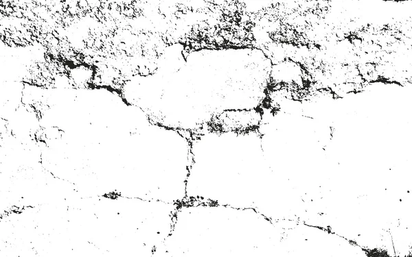 Sıkıntılı bindirme doku toz metal, kırık soyulmuş beton — Stok Vektör