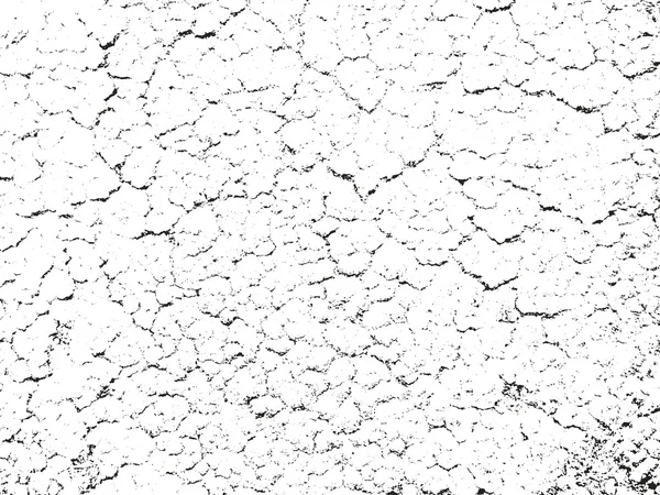 Distressed overlay texture of dust metal, cracked peeled concrete — Stock Vector