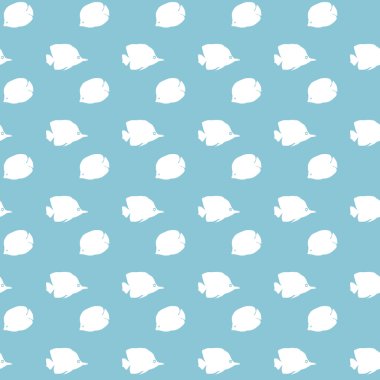 Deniz balığı ile sorunsuz vektör desen