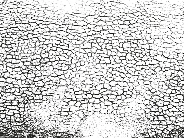 Texture de recouvrement perturbée du métal de poussière, béton écaillé fissuré — Image vectorielle