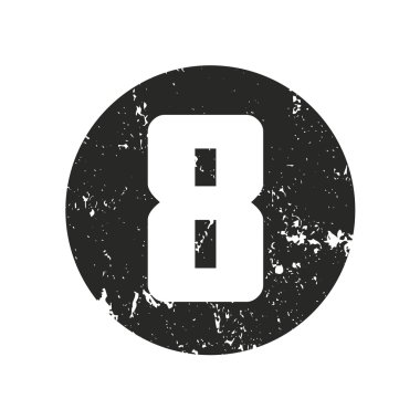 Grunge numaraları. Vektör çizim.