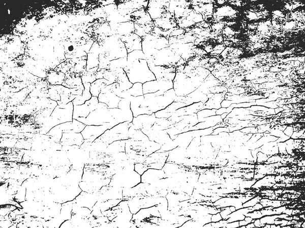 Texture de recouvrement perturbée du métal de poussière, béton écaillé fissuré — Image vectorielle